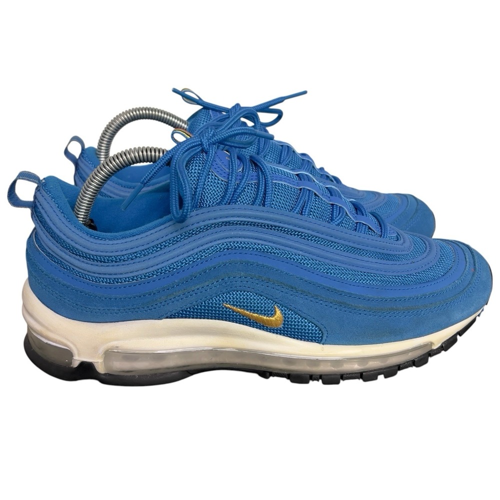 Nike Air Max 97 Olympic Blue Metallic Gold CI3708-400 Men's Running Shoes 8.5